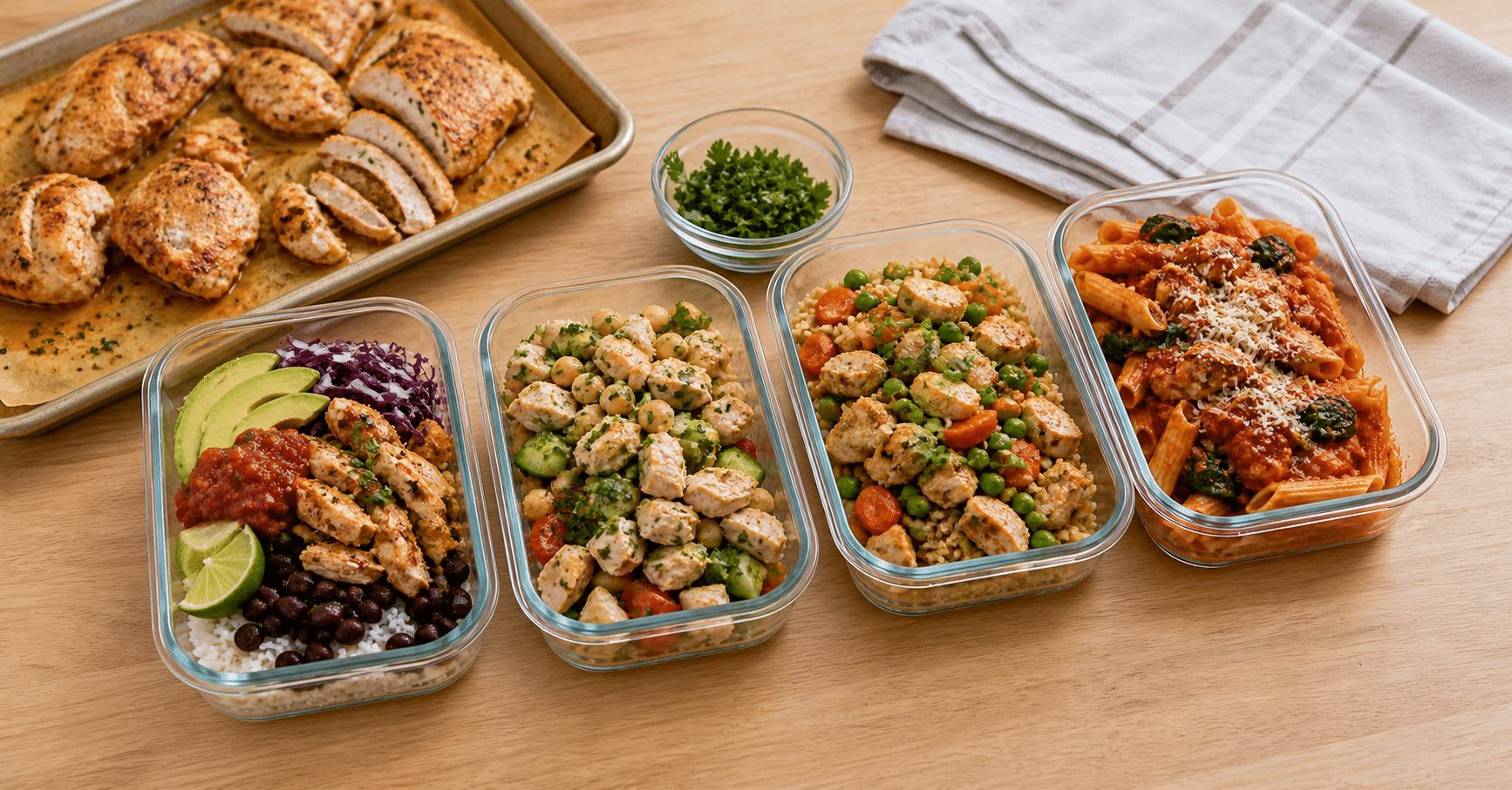 How to Cook Chicken Once and Use It in Four Different Meals